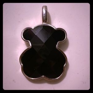Authentic Tous Ónix and silver pendant